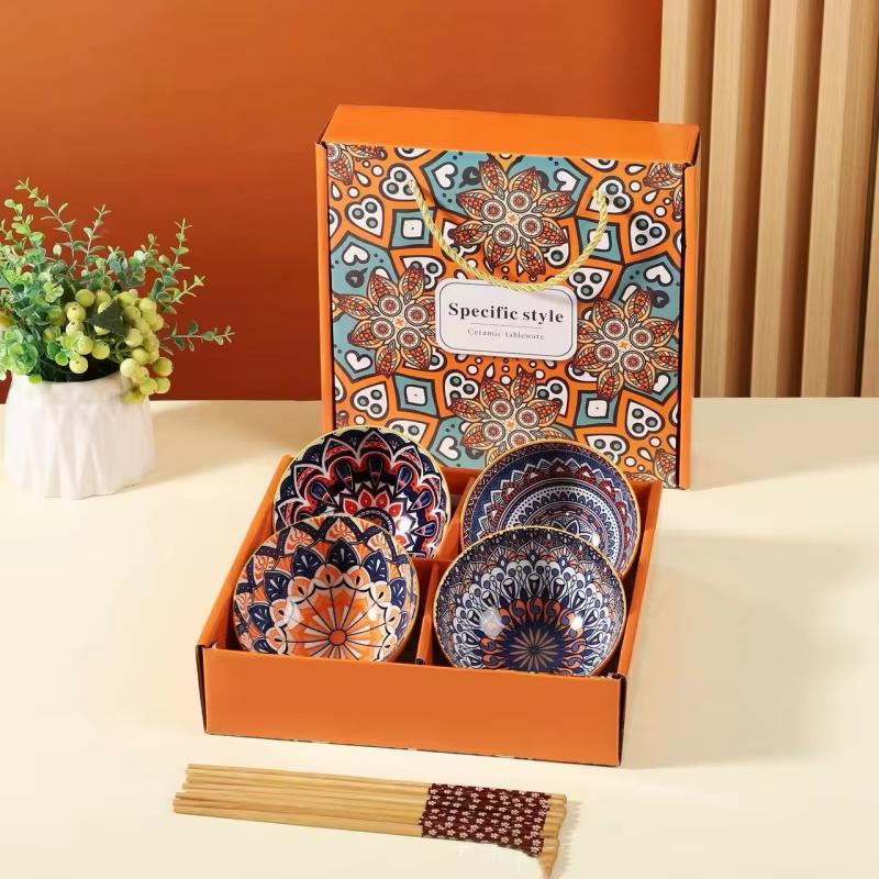 Classic Porcelain Dining Bowl Set