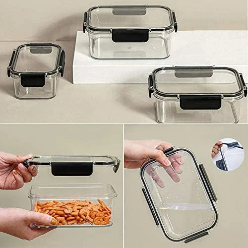 SET OF 3 GLASS CONTAINERS