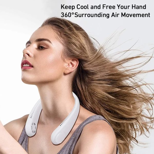 Bladeless Neck Fan – Rechargeable & Portable