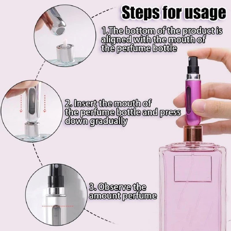 2pcs Refillable Mini Perfume Spray Bottle