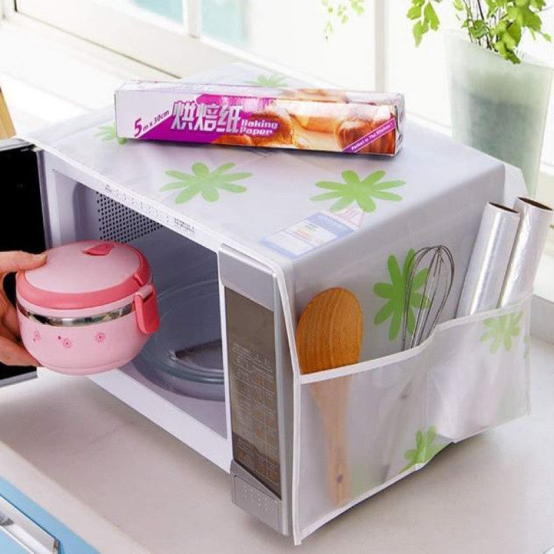 Waterproof Microwave Oven Cover with Side Pockets