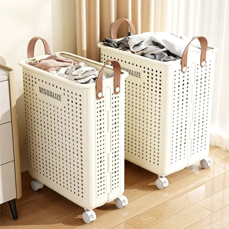 Large Capacity Movable Folding Laundry Basket