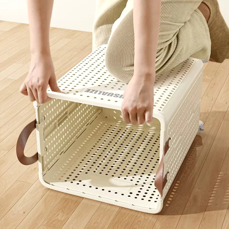Large Capacity Movable Folding Laundry Basket