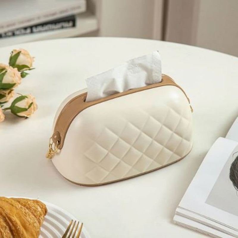 CREATIVE PLASTIC BAG TISSUE BOX WITH SPRING HOLDER