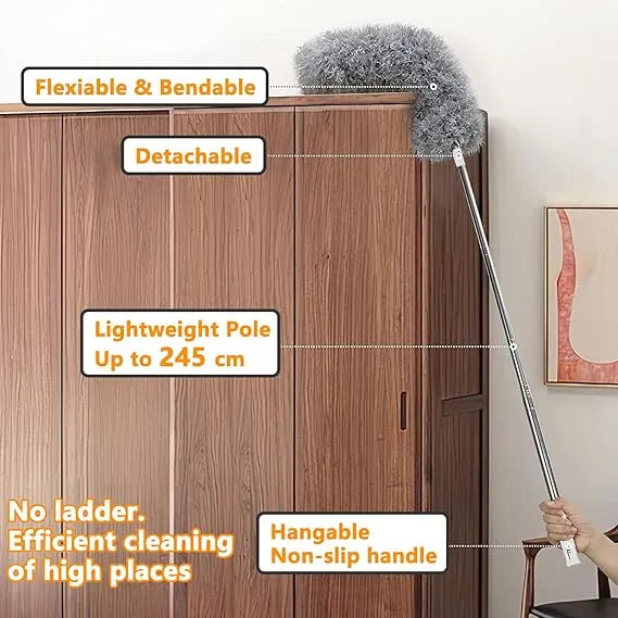 Microfiber Grey Ceiling Fan Duster