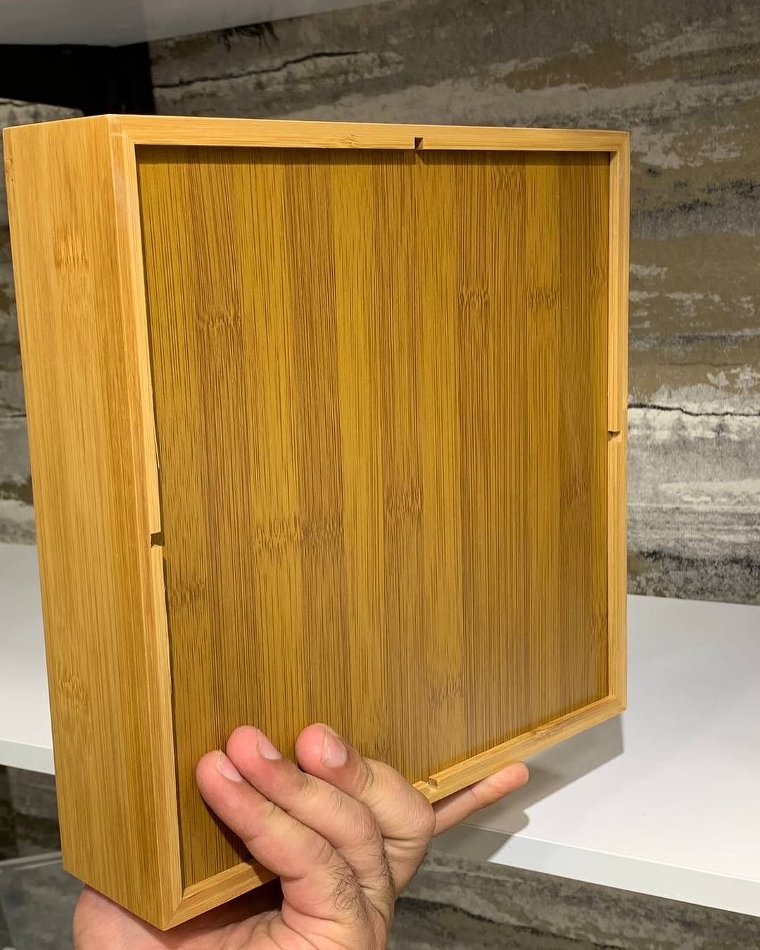 BAMBOO 4 PARTITION DRYFRUIT TRAY - Square