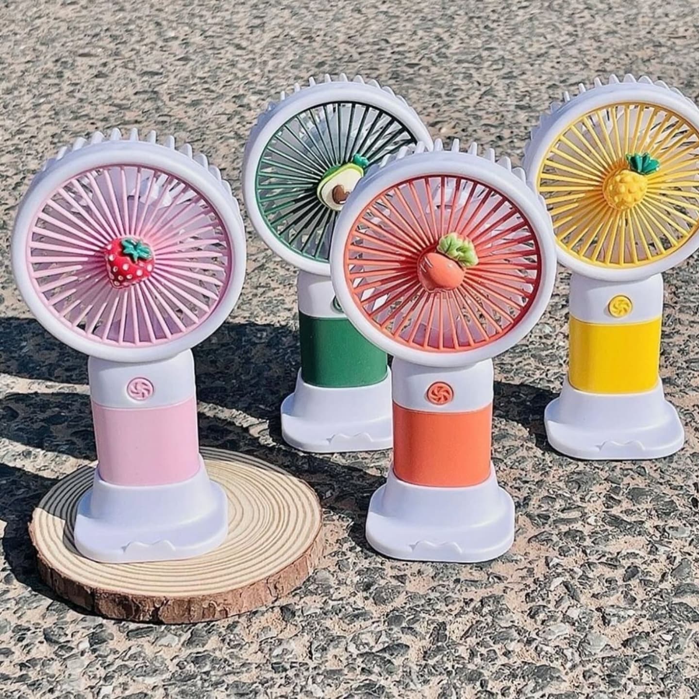 Mini Fruit Handheld Fan – Portable & Rechargeable