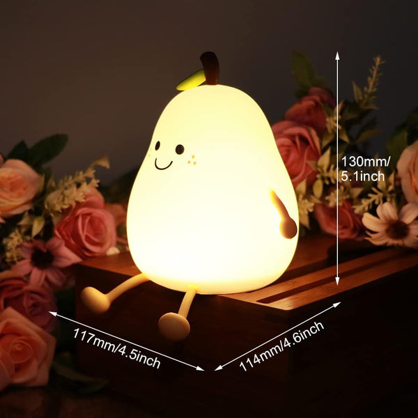 Cute Pear Night Light Soft LED Glow for Cozy Ambiance