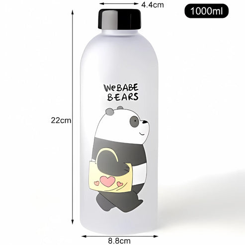 Panda Bear Water Bottle with Straw