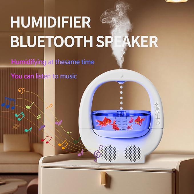 Fish Aquarium Humidifier Diffuser with Bluetooth Speaker