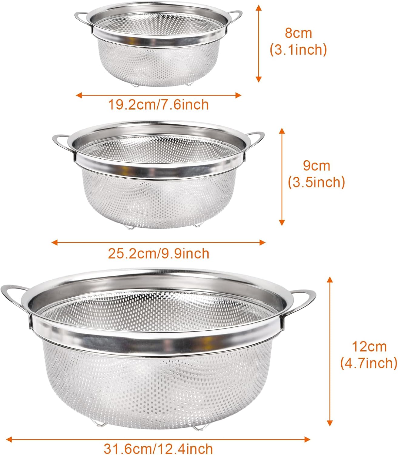 Heavy Gauge Stainless Steel Strainer