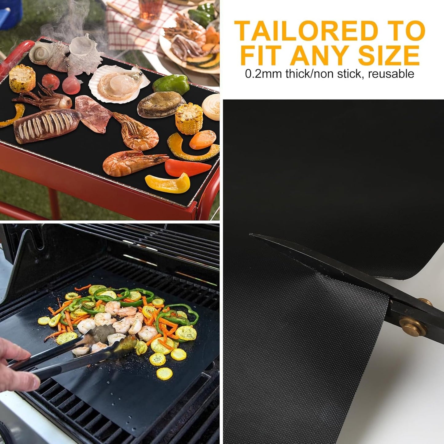 Set of 3 BBQ Grill Mat