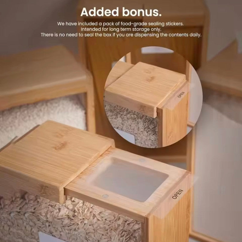 Wooden Cereal Storage Jar