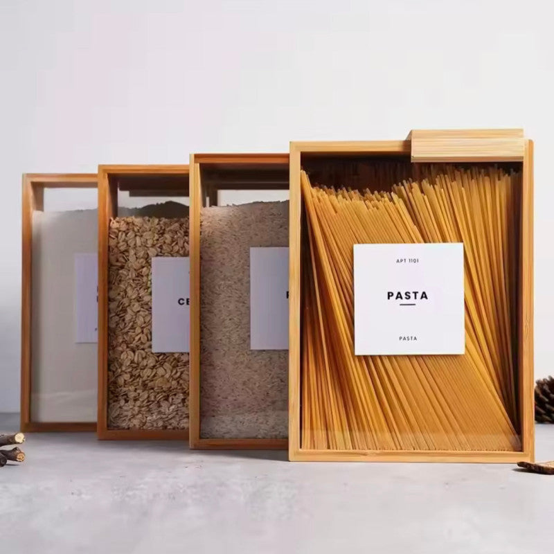 Wooden Cereal Storage Jar