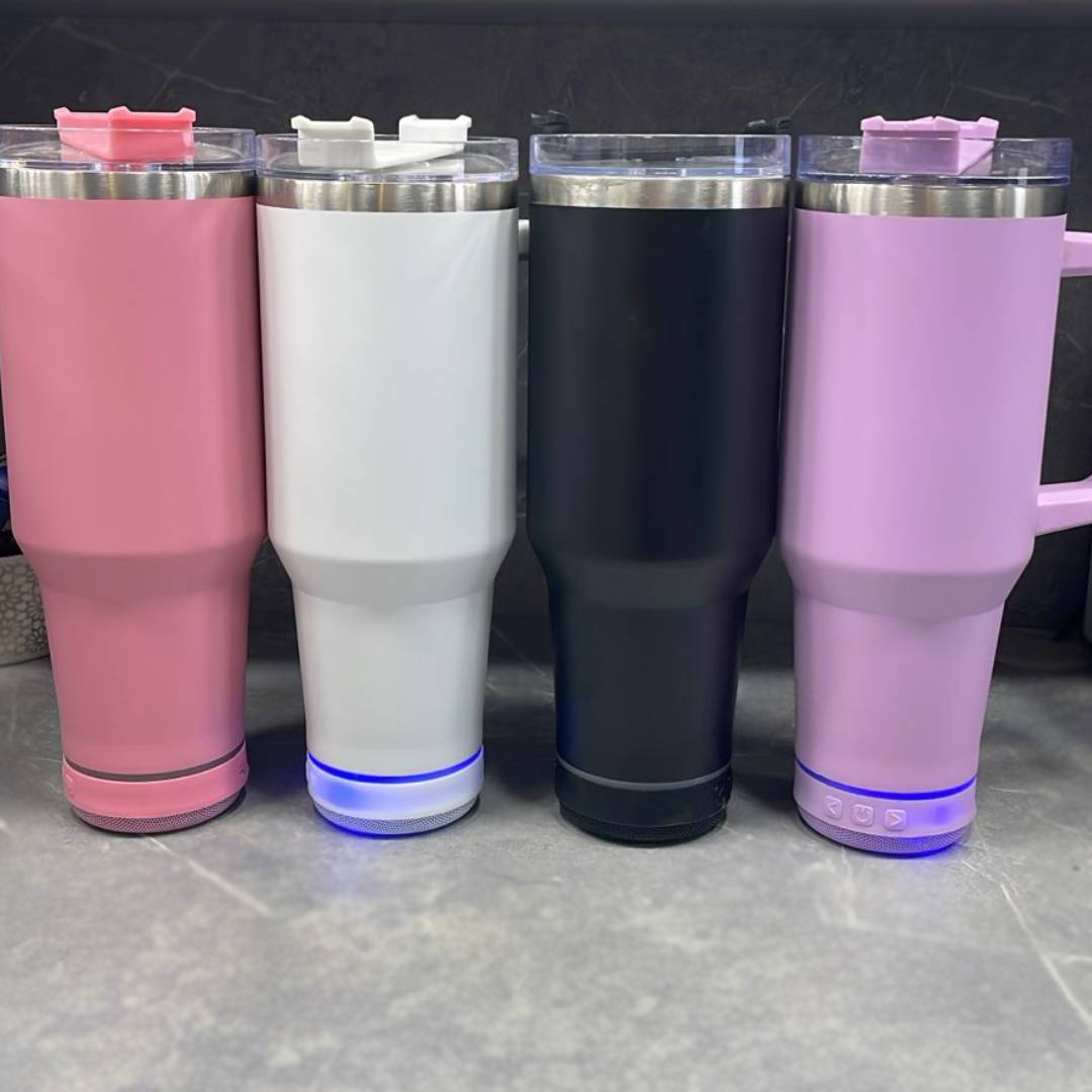 40oz Smart Tumbler with Bluetooth Speaker