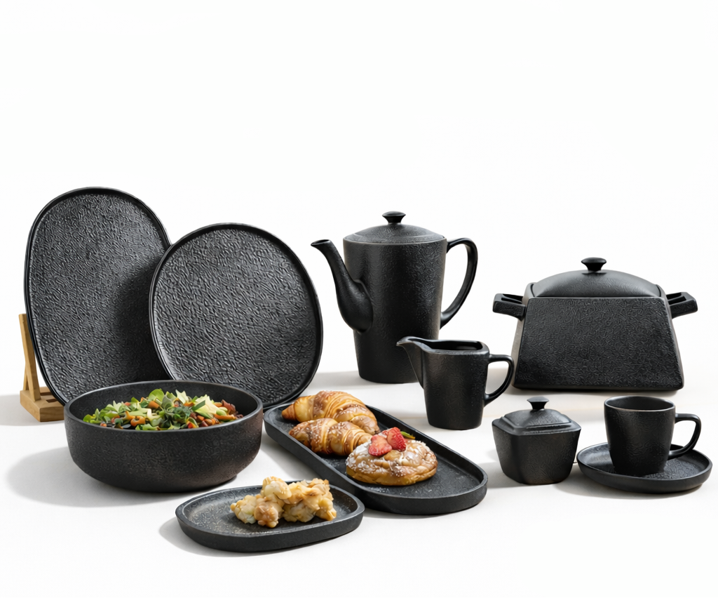 Winsor- England™ Fine Porcelain Tableware Venice Collection Black