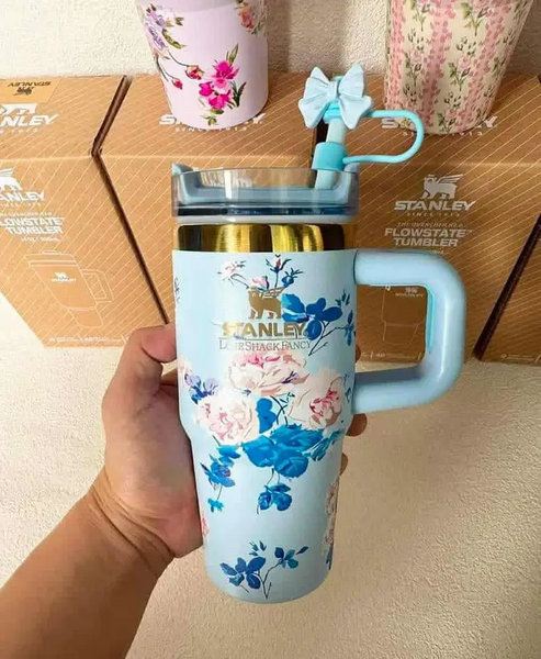 THE STANLEY X LOVESHACKFANCY CUTE QUENCHER TUMBLER 14OZ