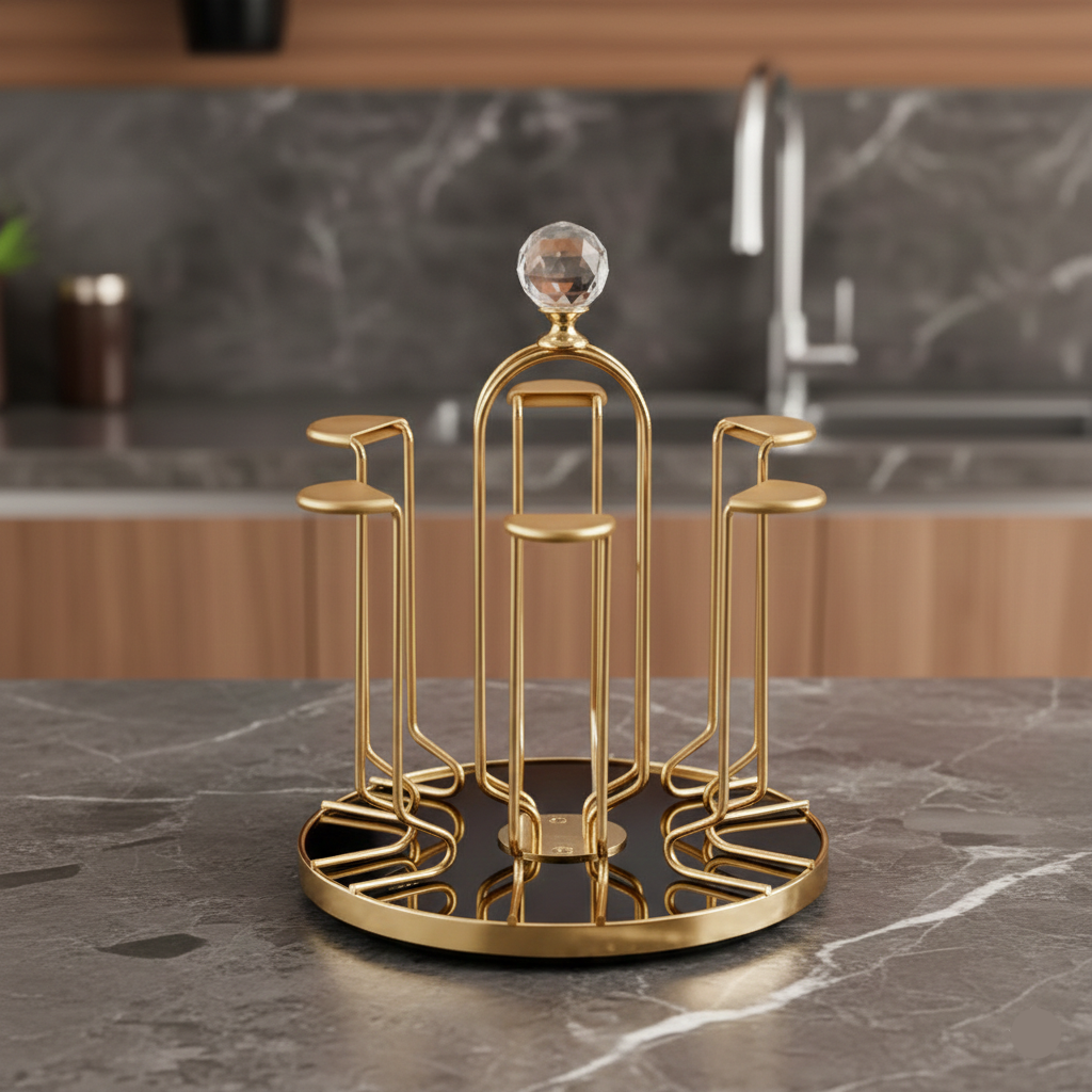 Premium Golden Glass Stand