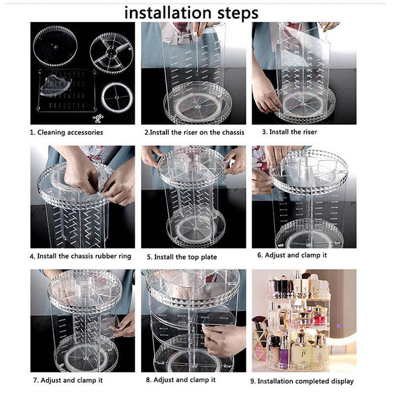360 Degree Rotating Makeup Organizer