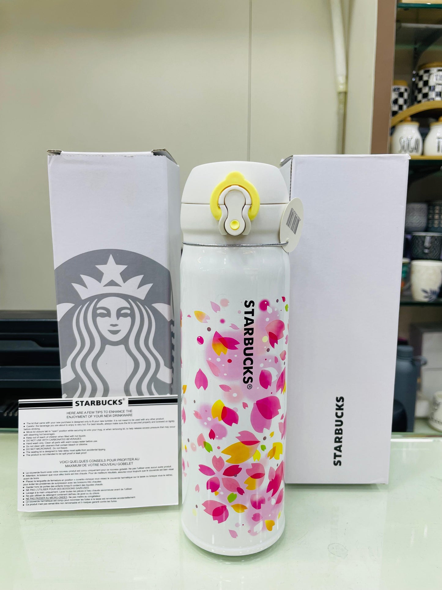 Starbucks Sakura Thermos Water Bottle - Pink Cherry Blossom