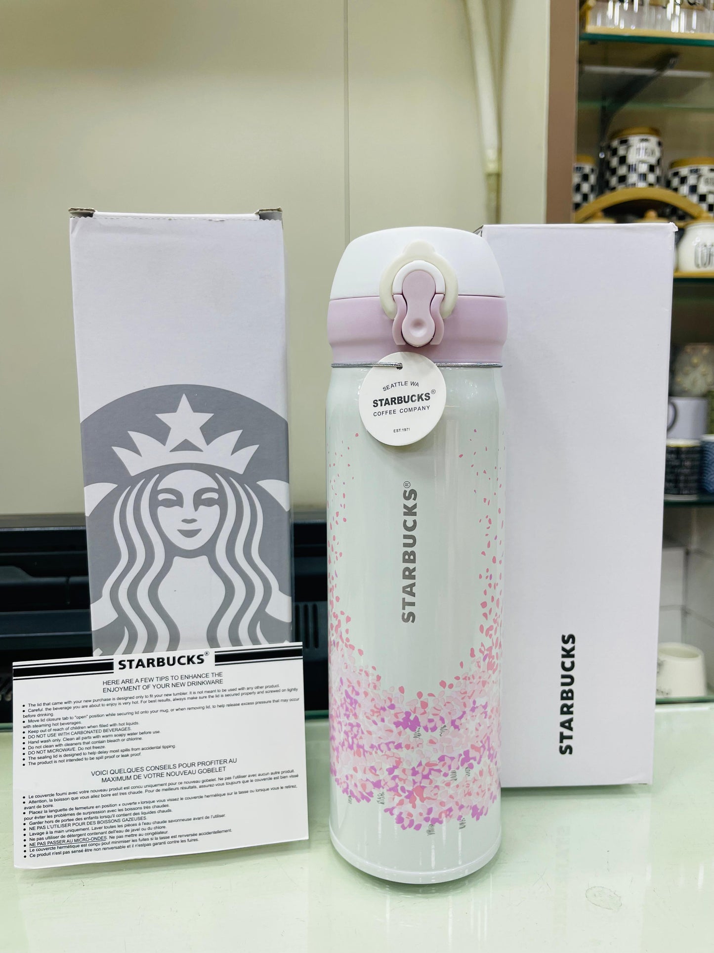 Starbucks Sakura Thermos Water Bottle - Cherry blossom - 500ml