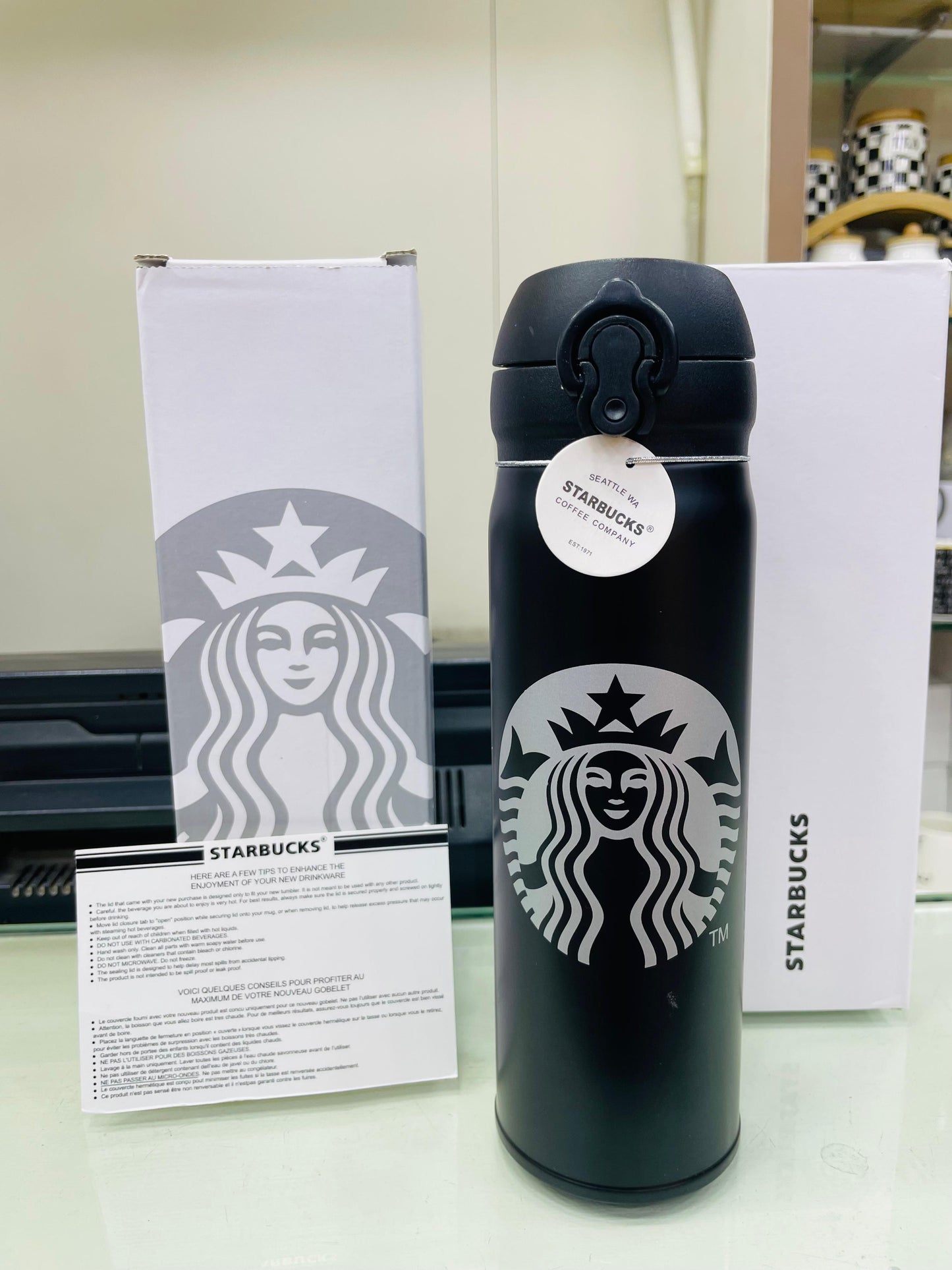 Starbucks Thermos Bottle - Black - H-8