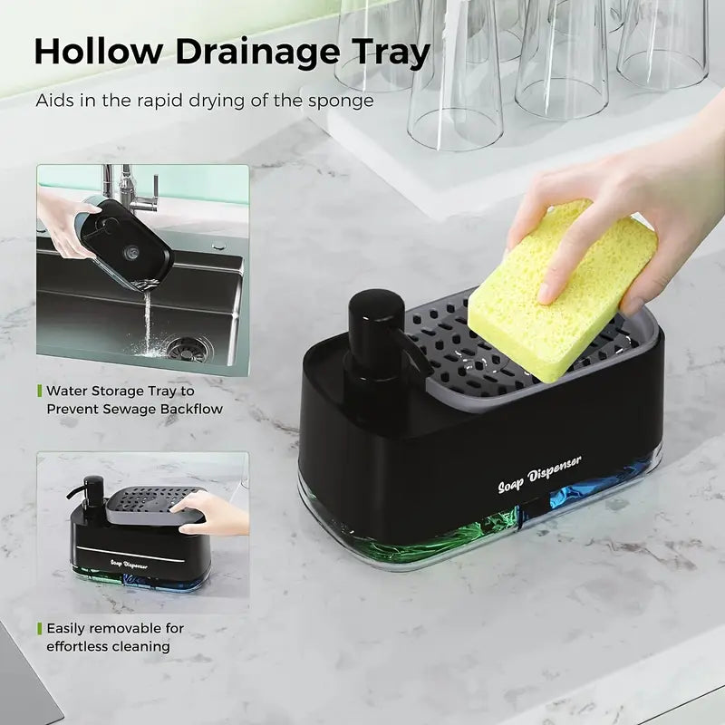 2-in-1 Kitchen Soap Dispenser & Sponge Holder