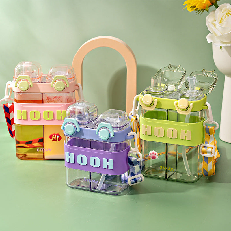 HOOH 2-in-1 Split Drink Bottle with Strap