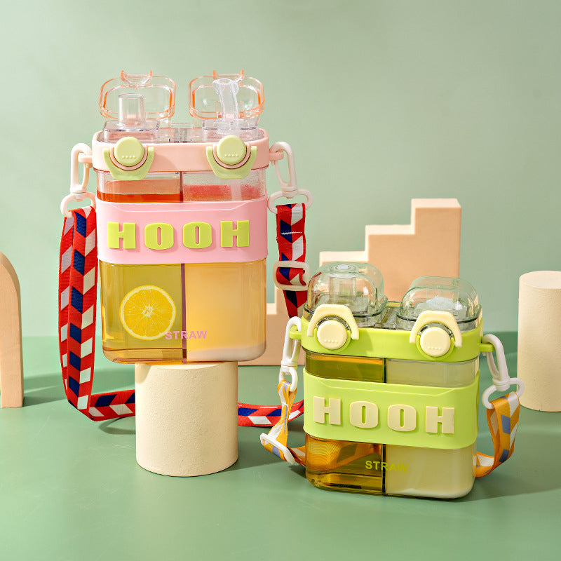 HOOH 2-in-1 Split Drink Bottle with Strap