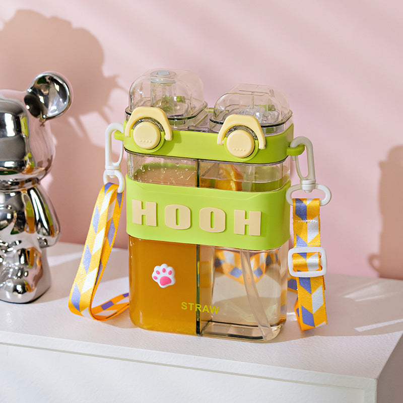 HOOH 2-in-1 Split Drink Bottle with Strap