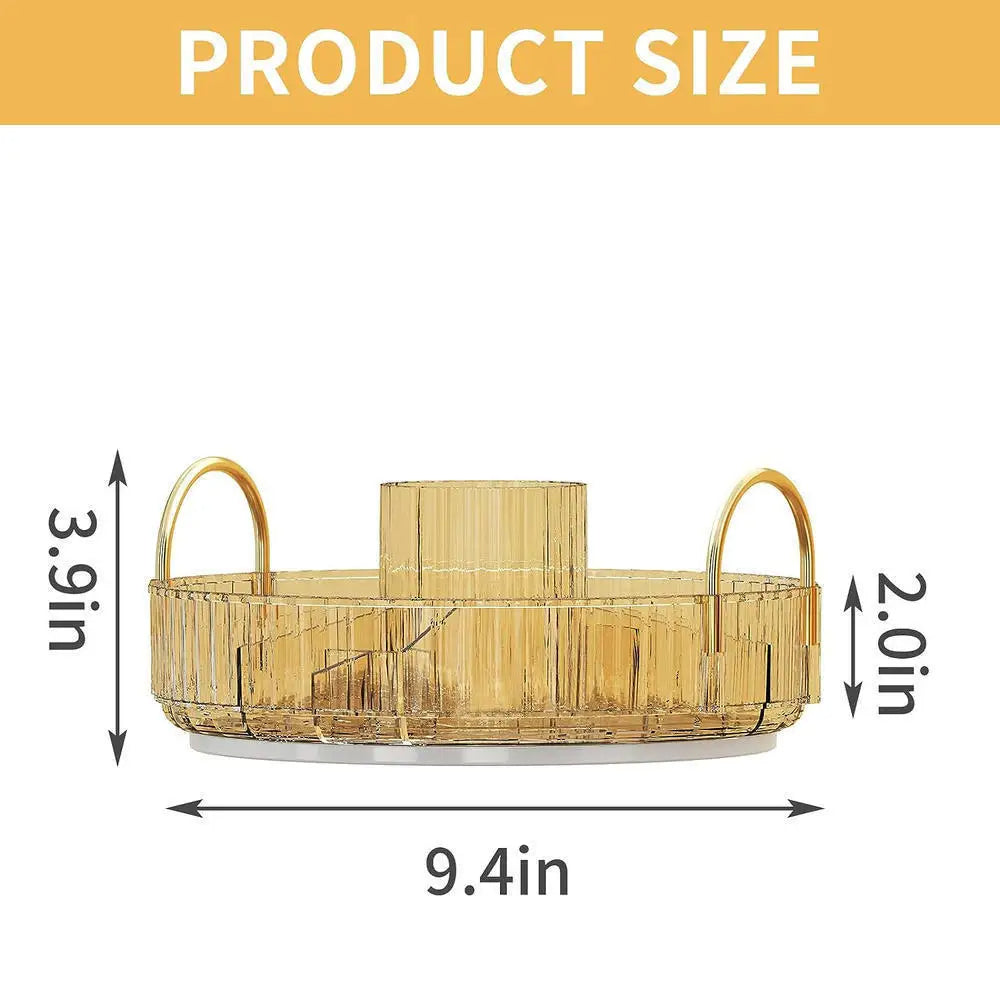360° Rotating PET Cosmetic Organizer – 3 Tier
