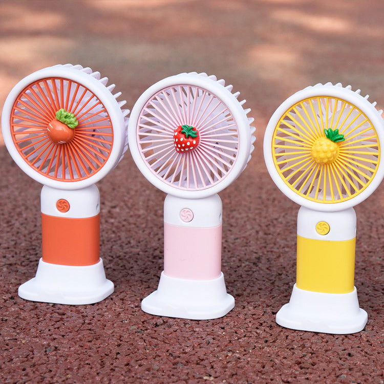 Mini Fruit Handheld Fan – Portable & Rechargeable