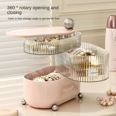Rotating Makeup Organizer with Multiple Tiers