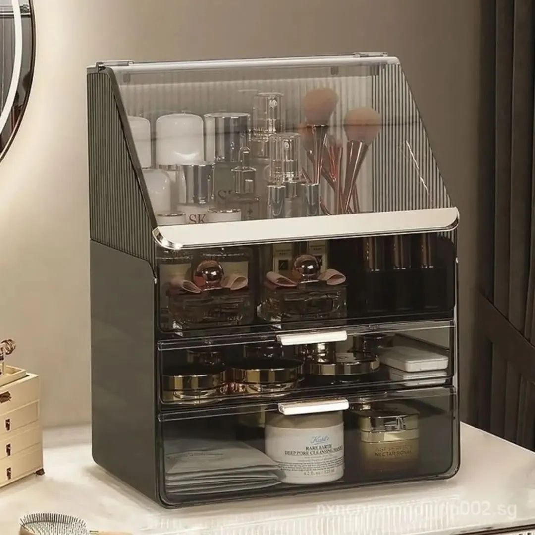 Dustproof Beauty Organizer – Spacious & Stylish