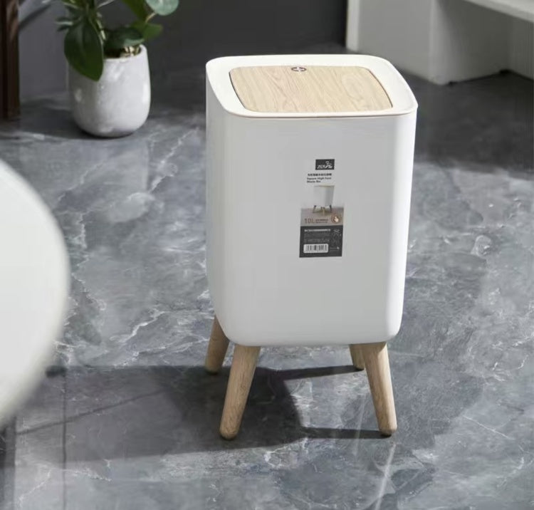 High Foot Dustbin with Lid Large Capacity (Square Shaped)
