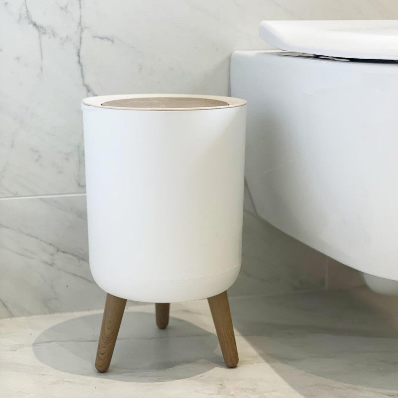 High Foot Dustbin With Lid Large Capacity