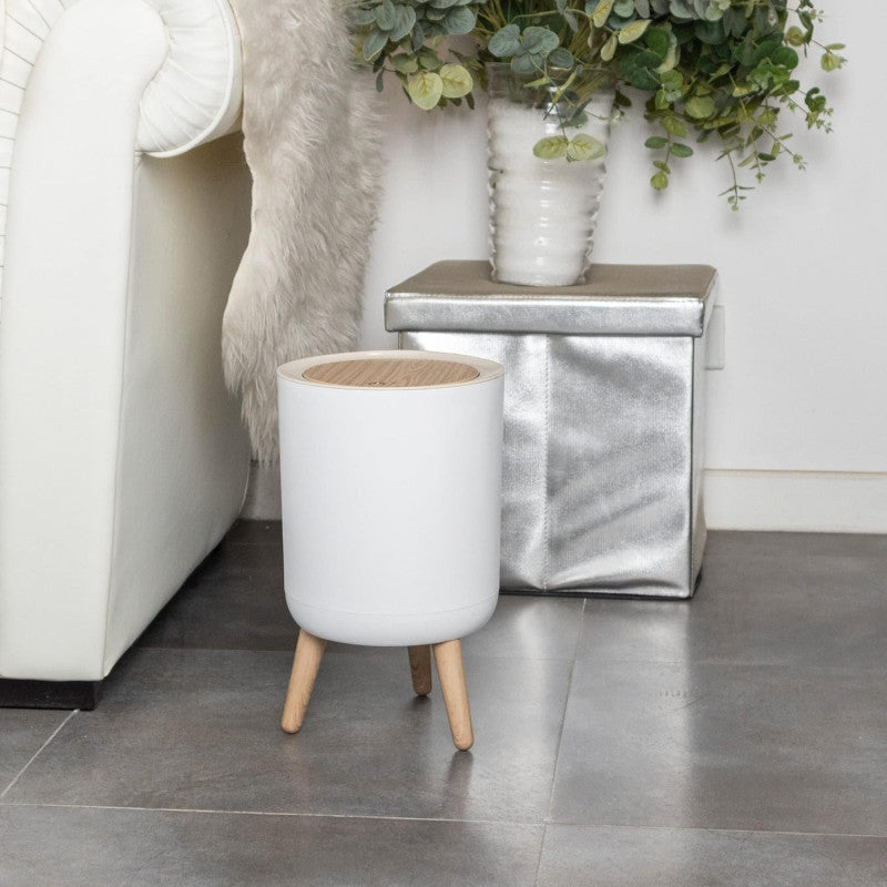 High Foot Dustbin With Lid Large Capacity
