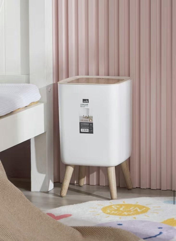 High Foot Dustbin with Lid Large Capacity (Square Shaped)