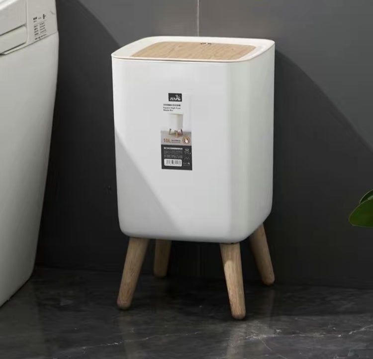 High Foot Dustbin with Lid Large Capacity (Square Shaped)