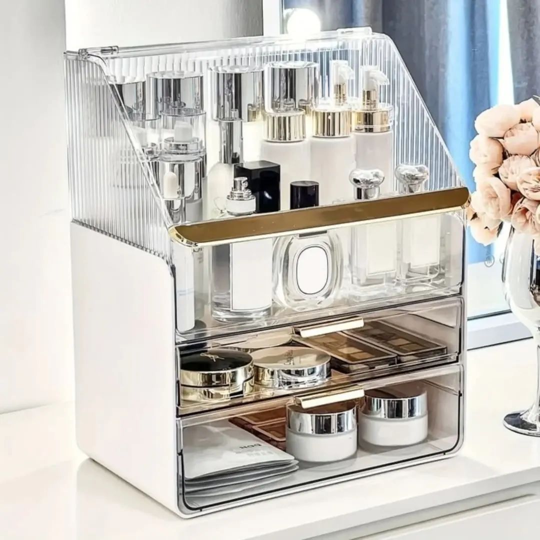Dustproof Beauty Organizer – Spacious & Stylish