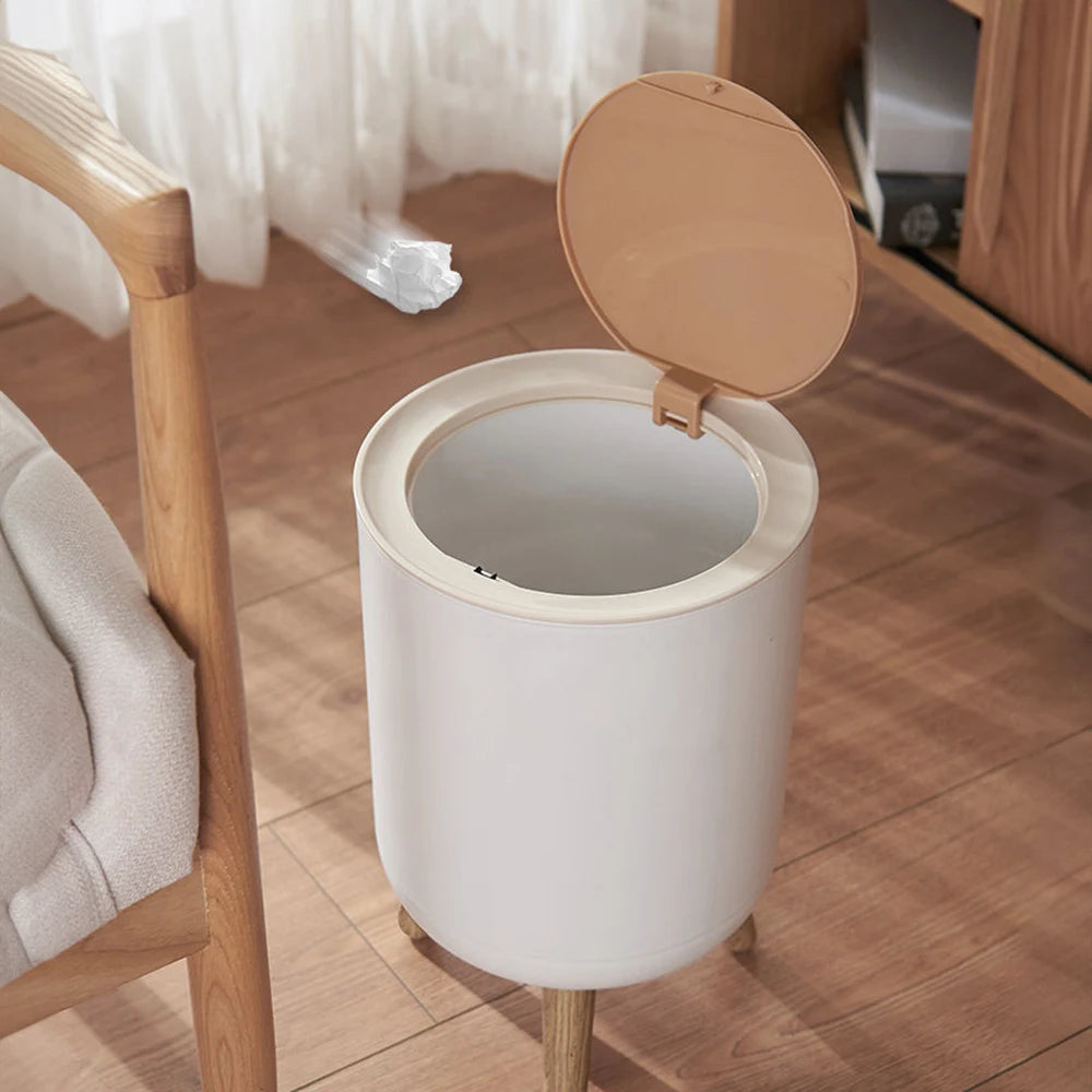 High Foot Dustbin With Lid Large Capacity