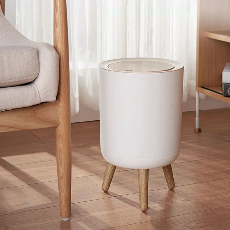 High Foot Dustbin With Lid Large Capacity