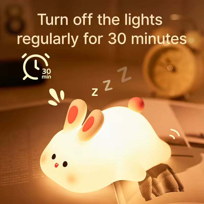 Cute Rabbit Desk Lamp Soft Night Light