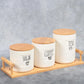 Modern Ceramic Jar Set – Coffee, Tea & Sugar