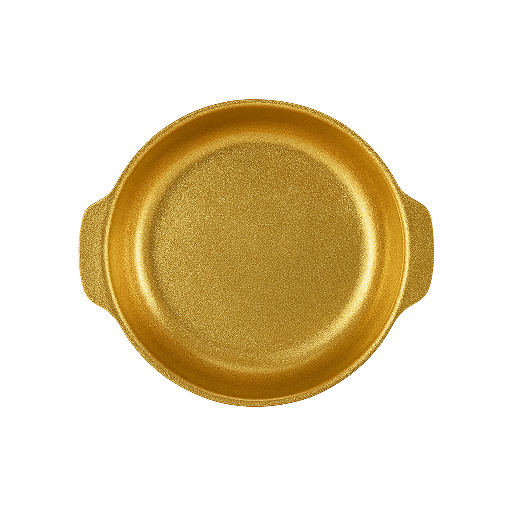 Golden Textured Serving Bowl