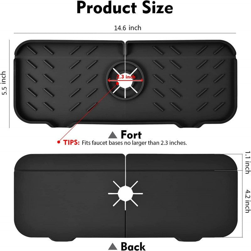 Silicone Faucet Mat for Kitchen Bathroom