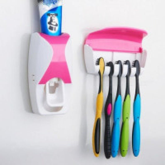 Automatic Toothpaste Dispenser With Toothbrush Holder Organizer Set