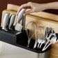 Premium Stainless Steel Knife Organizer with Built-in Scissor Holder
