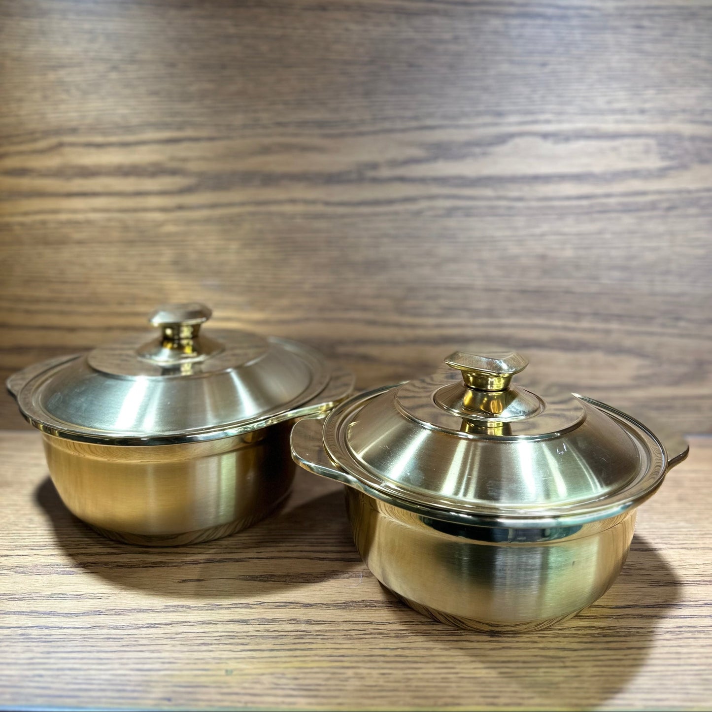 Golden Hotpot Style Serving Pot with Lid