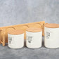Modern Ceramic Jar Set – Coffee, Tea & Sugar